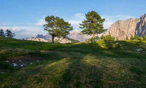 山からの道の美しい風景は マウントジャロヴェツとスレメノバSpicaにヴァーシックを渡します — ストック写真