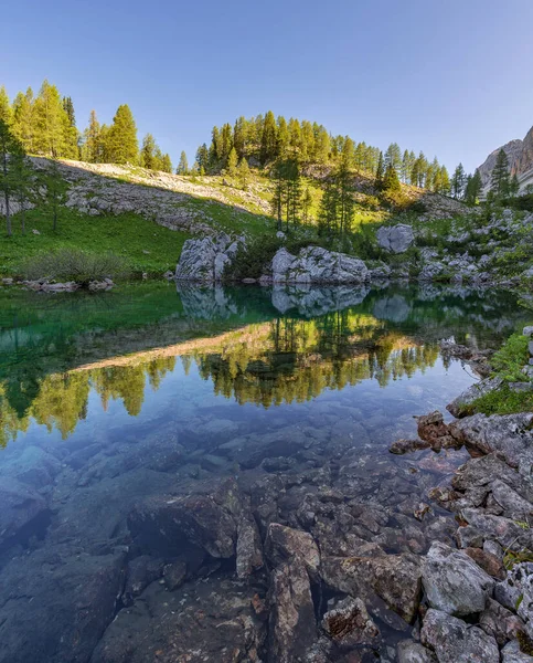 Csodálatos Gondolatok Triglav Tavak Julian Alpokban — Stock Fotó