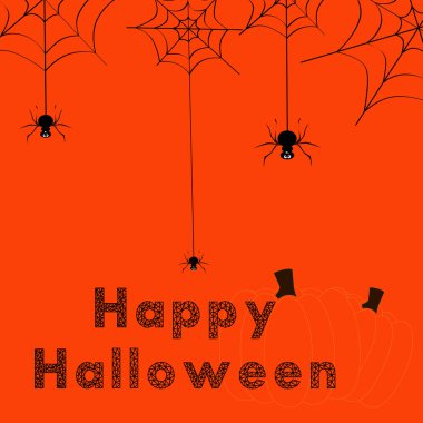 Örümcekler ve örümcek ağları Cadılar Bayramı arka plan