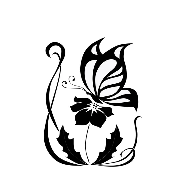 Fjäril på en blomma Royaltyfria illustrationer