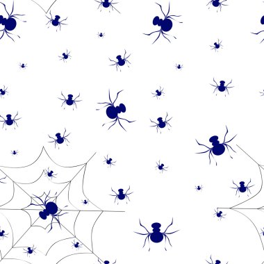 Mavi web desen komik örümcekler