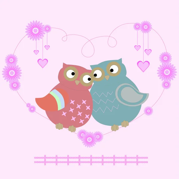 Love birds background — Stock Vector