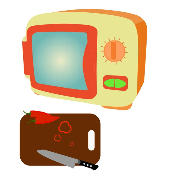 Kurulu ile mikrodalga ve bıçak