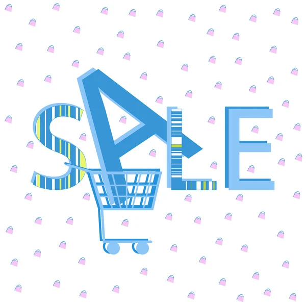 Satılık poster marketten bir sepet ile