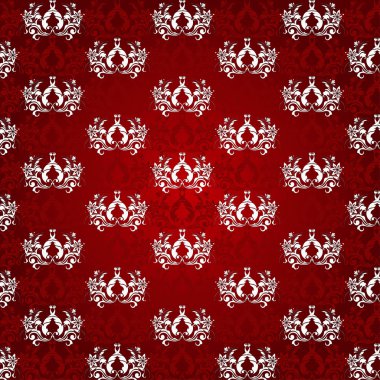 Bordo arka plan üzerinde Vintage desen