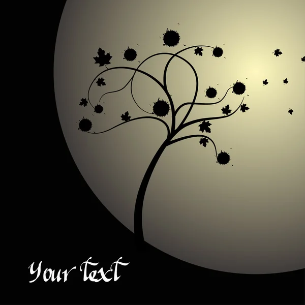 Akçaağaç kartı sonbaharda rüzgara