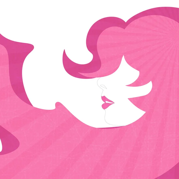 pembe saçlı bir kadın profili