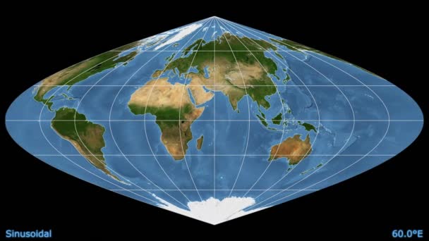 Mapa-múndi na projeção azimutal Equidistant de animação ... Mapa-múndi na projeção azimutal Equidistant de animação ...