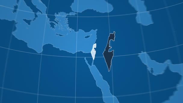 Israel y Globe. Sólidos — Vídeos de Stock