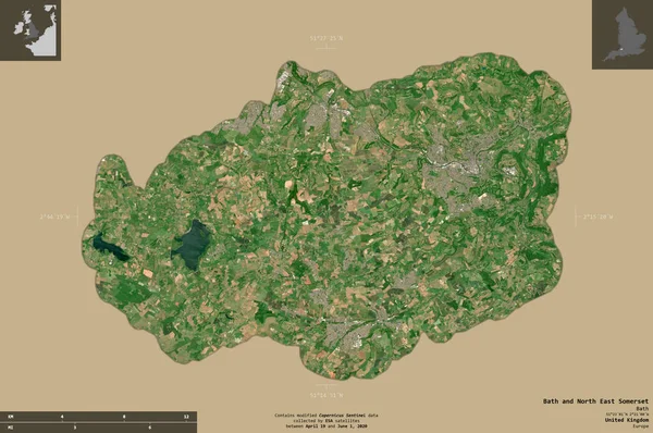 Bath Und North East Somerset Einheitsbehörde Des Vereinigten Königreichs Satellitenbilder — Stockfoto