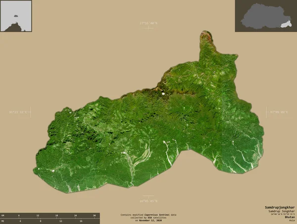 Samdrupjongkhar District Bhutan Sentinel 교육적 내용이 곁들여 형상을 그린다 코페르니쿠스 — 스톡 사진