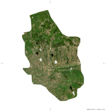 Rankovce, Makedonya belediyesi. Sentinel-2 uydu görüntüleri. Beyaz üzerinde izole edilmiş şekil. Tanımı, başkentin yeri. Değiştirilmiş Kopernik Sentinel verileri içerir
