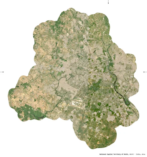 Territorio Capital Nacional Delhi Territorio Unión India Imágenes Satelitales Sentinel — Foto de Stock