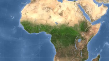 Kamerun özetlenen ve parladı. Mahalle. Uydu