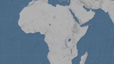 Orta Afrika Cumhuriyeti özetlenen ve parladı. Mahalle. Yükseklik