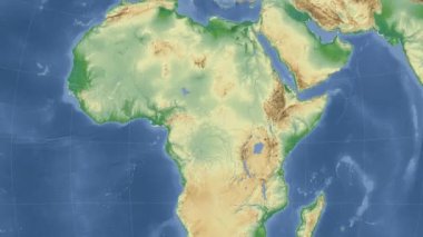 Orta Afrika Cumhuriyeti özetlenen ve parladı. Mahalle. Fiziksel