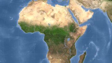 Orta Afrika Cumhuriyeti özetlenen ve parladı. Mahalle. Uydu