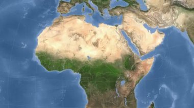 Çad özetlenen ve parladı. Mahalle. Uydu