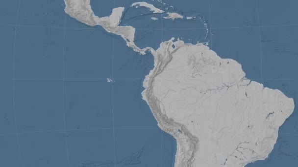 Ecuador geschetst en gloeide. Buurt. Hoogte — Stockvideo