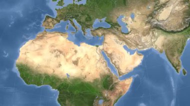 Mısır özetlenen ve parlıyordu. Mahalle. Uydu