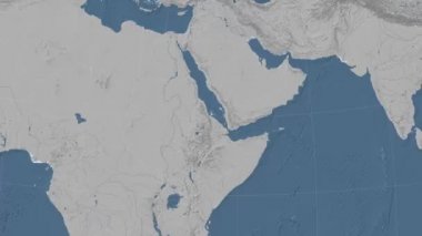 Eritre ana hatlarıyla ve parlıyordu. Mahalle. Yükseklik