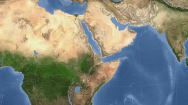 Eritre ana hatlarıyla ve parlıyordu. Mahalle. Uydu