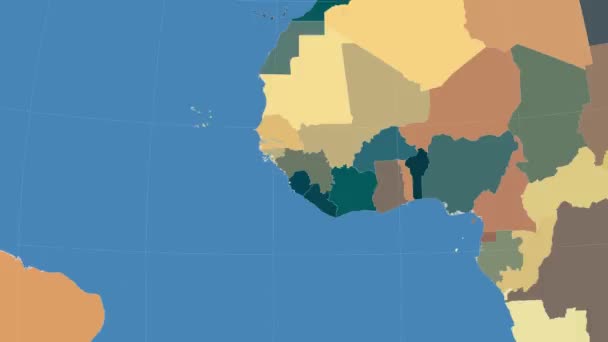 A Guiné delineou e brilhou. Vizinhança. Administrativo — Vídeo de Stock