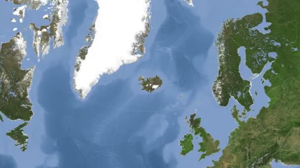 아이슬란드는 설명 하 고 빛 났습니다. 이웃입니다. 위성 — 비디오