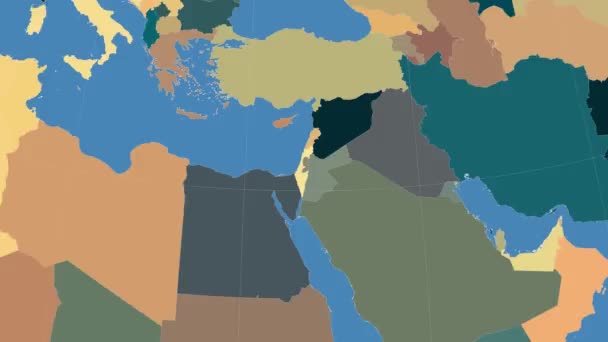 Israele ha delineato e risplendeva. Vicinato. Amministrativo — Video Stock