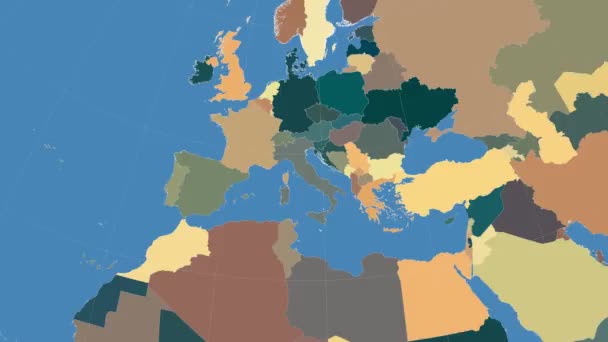 Italien beskrivs och glödde. Grannskap. Administrativa — Stockvideo