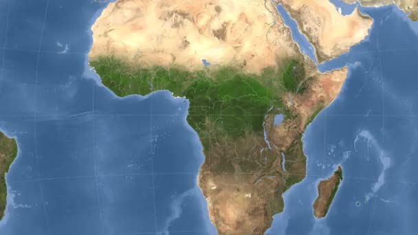 Kongo digariskan dan bersinar. Lingkungan sekitar sini. Satelit — Stok Video