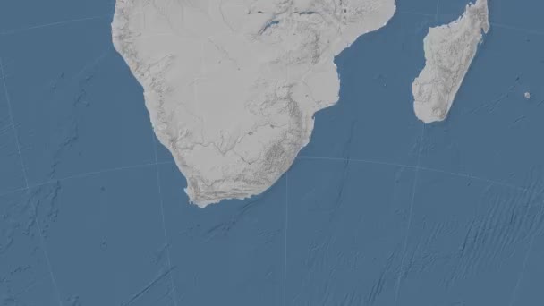 Lesotho opisane i świeciło. Sąsiedztwa. Podniesienie poziomu — Wideo stockowe