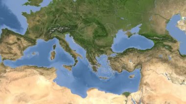 Makedonya özetlenen ve parlıyordu. Mahalle. Uydu