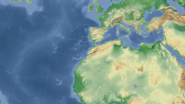 Marocco delineato e risplendeva. Vicinato. Fisica — Video Stock