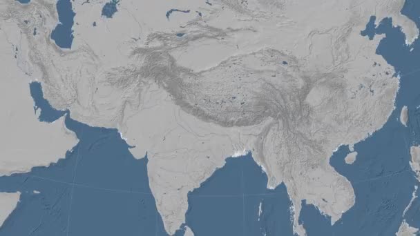 Nepal esbozó y brilló. Vecindad. Elevación — Vídeos de Stock