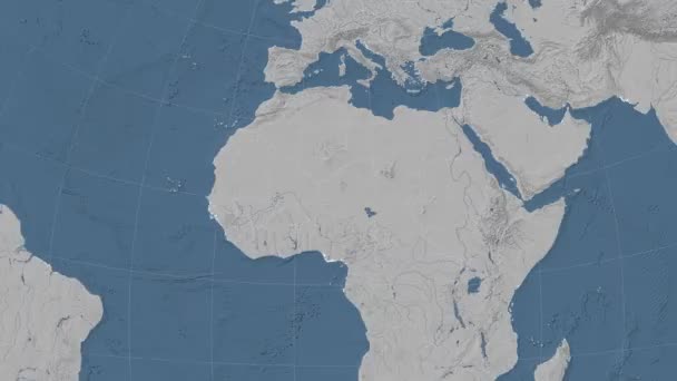 Niger geschetst en gloeide. Buurt. Hoogte — Stockvideo