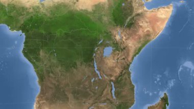 Ruanda özetlenen ve parlıyordu. Mahalle. Uydu