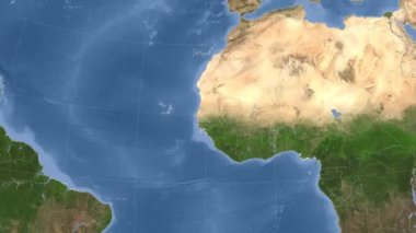 Senegal özetlenen ve parlıyordu. Mahalle. Uydu