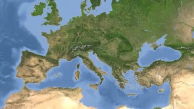 Slovenya özetlenen ve parlıyordu. Mahalle. Uydu