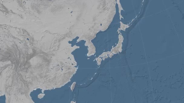 La Corea del Sud ha delineato e brillato. Vicinato. Elevazione — Video Stock