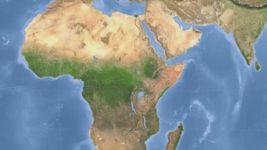 Güney Sudan özetlenen ve parlıyordu. Mahalle. Uydu