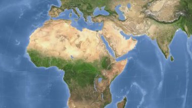 Sudan özetlenen ve parlıyordu. Mahalle. Uydu