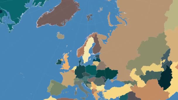 Sverige beskrivs och glödde. Grannskap. Administrativa — Stockvideo