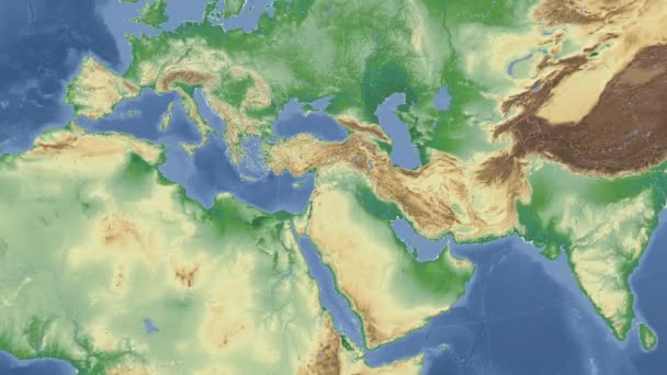 Siria delineato e risplendeva. Vicinato. Fisica — Video Stock