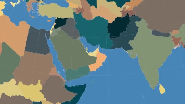 Об'єднані Арабські Емірати викладені і сягали. Районі. Адміністративні — стокове відео