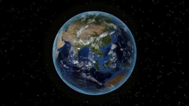 중앙 아프리카 공화국. 공간에서 3D 지구 - 중앙 아프리카 공화국 개요확대. 스타 스카이 배경 — 비디오