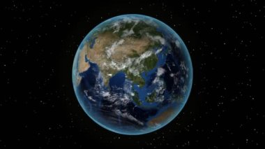 Chad. Uzayda 3d Dünya - Çad yakınlaştırma özetlenen. Yıldız gökyüzü arka plan