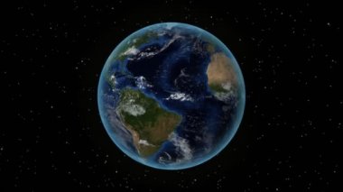 El Salvador. Uzayda 3d Dünya - El Salvador yakınlaştırma özetlenen. Yıldız gökyüzü arka plan