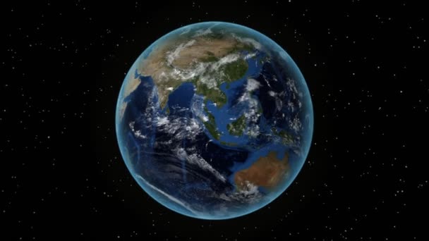 エリトリア。宇宙の3D地球 - エリトリアの輪郭を拡大します。星空の背景 — ストック動画