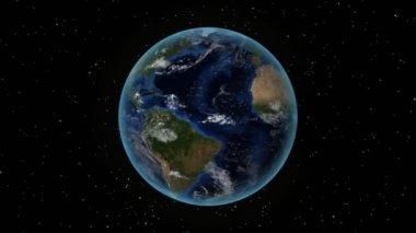 Guatemala. Uzayda 3d Dünya - Guatemala yakınlaştırma özetlenen. Yıldız gökyüzü arka plan